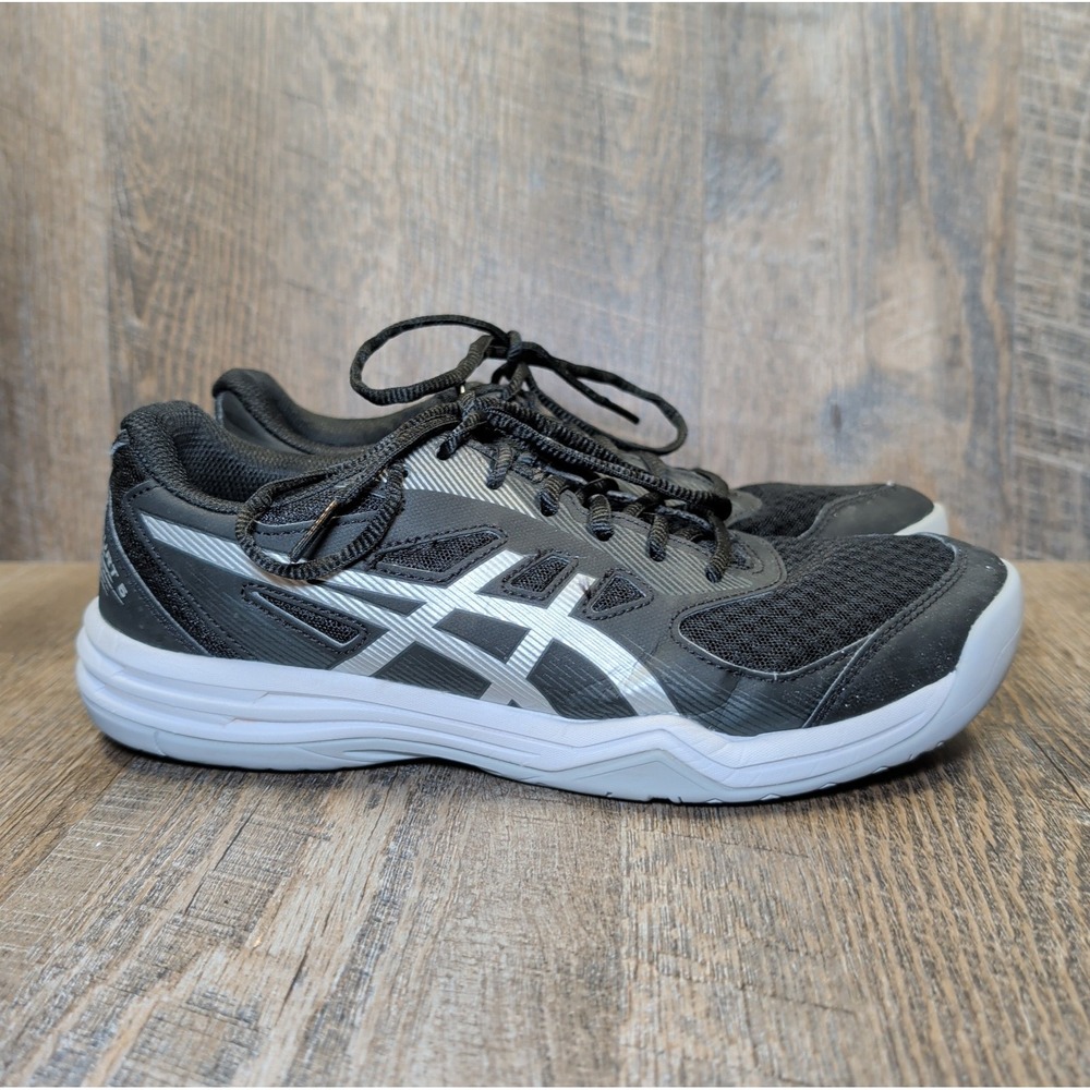 Asics Upcourt 5 1072A088 Womens Size 9.5 Tennis Shoes Black Pure Silver Sneaker - Picture 2 of 13